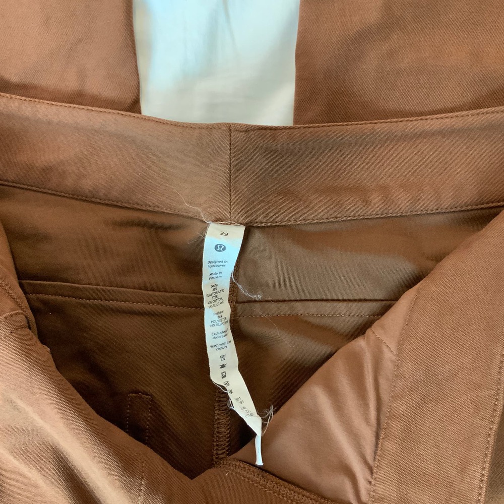 Lululemon City Sleek 5 Pocket Wide-Leg High-Rise Pant Roasted Brown - Picture 4 of 6